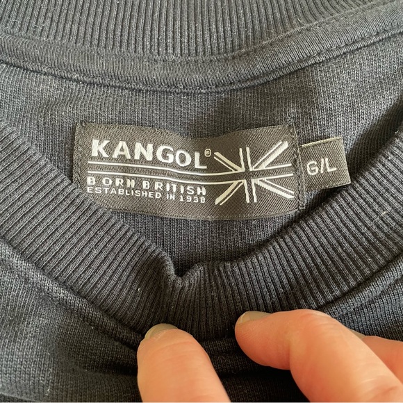 Kangol 100% Cotton Classic Black Crewneck Sweatshirt Unisex - Picture 10 of 14